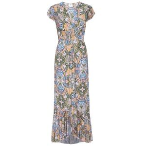 MISA Los Angeles Avaline Asymmetric Ruffle Midi Dress - XL - NWT